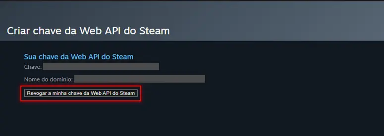 Menu do perfil Steam